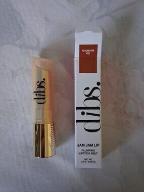 DIBS BEAUTY Jam Jam Lip Plumping Lipstick Melt Rhubarb Pie NIB